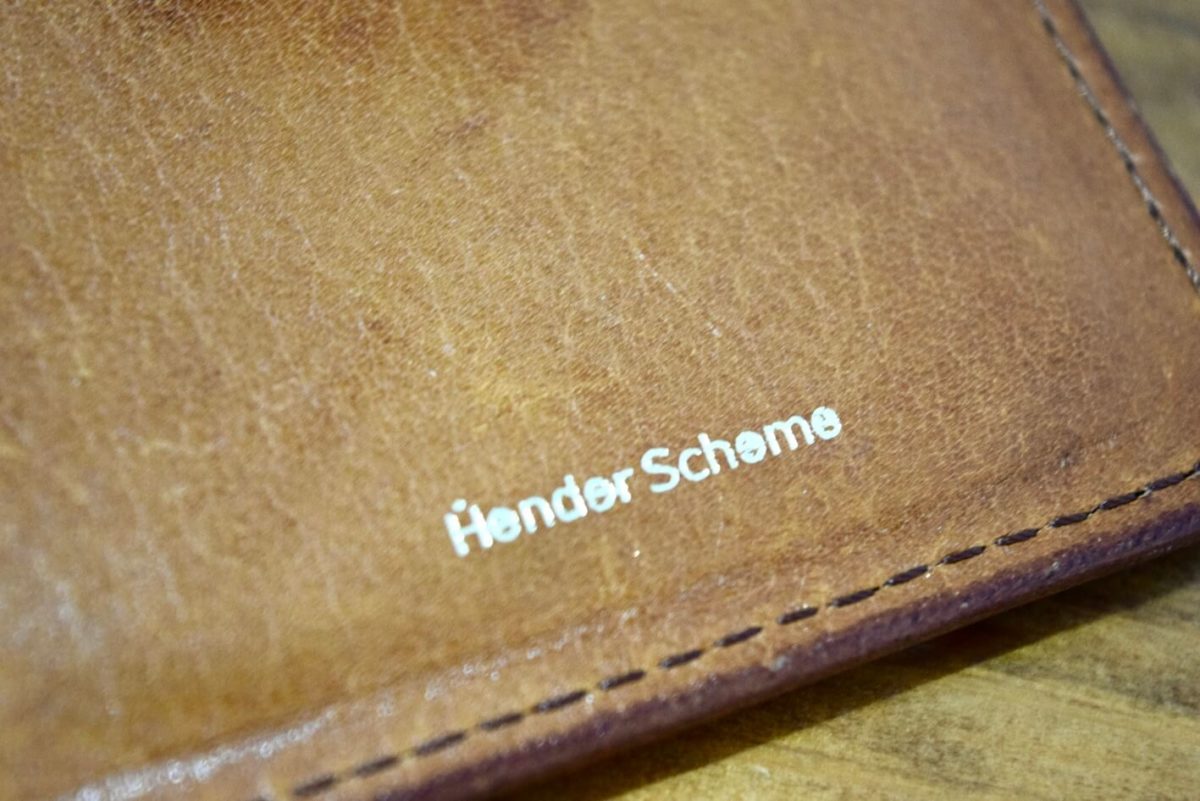 エンダースキーマの財布内側のロゴ