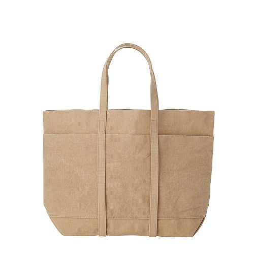 WASHED CANVAS 6POCKETS TOTE
